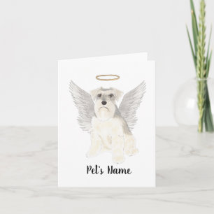 Carte Mémorial de la Sympathie de White Grey Schnauzer