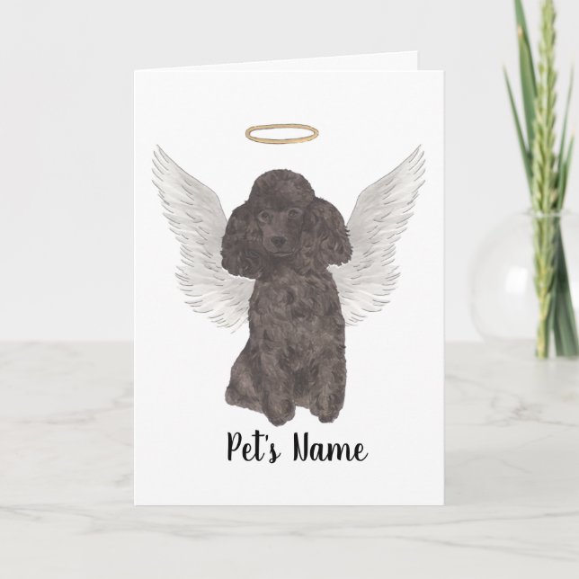 Carte Mémorial de la Sympathie du Poodle Noir (Devant)