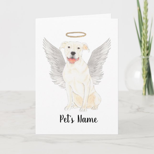 Carte Mémorial de la Sympathie du Staffy Blanc (Devant)
