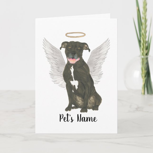 Carte Mémorial de la Sympathie du Staffy noir (Devant)