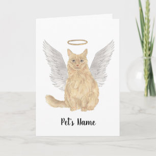 Carte Mémorial de la Sympathie Orange Maine Coon