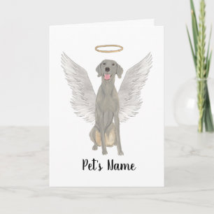 Carte Mémorial de la sympathie Weimaraner personnalisée