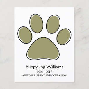 carte mémorial de perte de patte oddRex