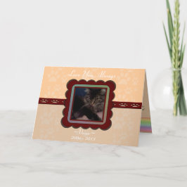 Carte Mémorial personnalisé pour animaux de compagnie
