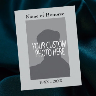 Carte Memorial Service Keepsaké avec photo