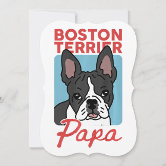 Carte Mens Boston Terrier Papa Chien Propriétaire Boston