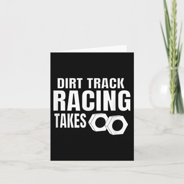 Carte Mens Dirt Track Racing Drôle Race Citation Sprint  (Devant)