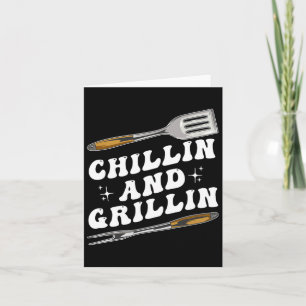 Carte Mens Funny Bbq Chillin Et Grillin