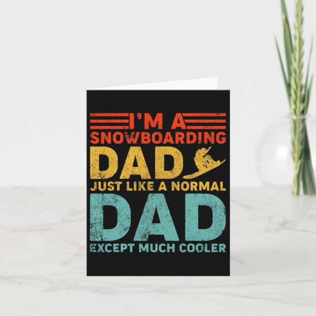 Carte Mens Je suis un papa de snowboard comme un papa no (Devant)