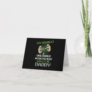 Carte Mens Nerdy Funny Fête des pères Gamer Papa Video G
