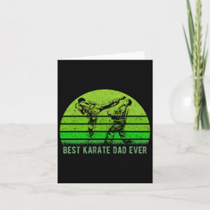 Carte Mens Vintage Rétro Meilleur Karaté Papa Jamais Dad