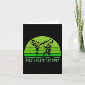 Carte Mens Vintage Rétro Meilleur Karaté Papa Jamais Dad