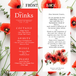 Carte menu BOISSON Scarlet Petal Serenade