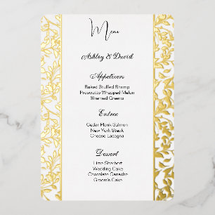 Carte menu Mariage