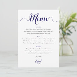 Carte menu Mariage de la Marine