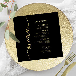 Carte Menu Mariage De Script Favorite Pour Plaque