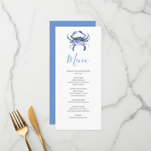 Carte Menu Mariage Plage customisée