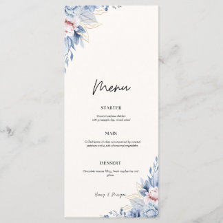 carte menu mariage plat menu