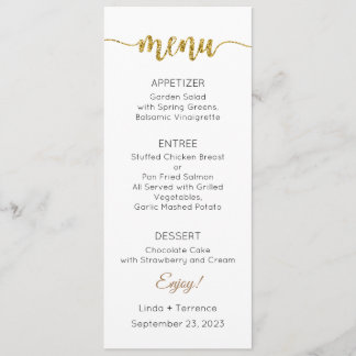 Carte Menu, Menu Mariage, Dîner, Déjeuner