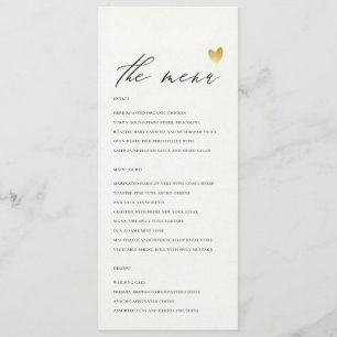 Carte menu SIMPLE ELEGANT GOLD GRAY TYPOGRAPHIE