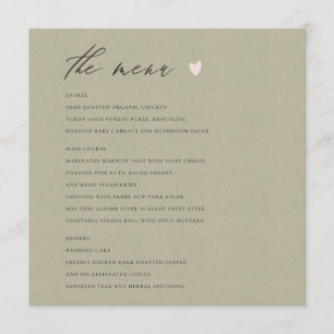 Carte menu SIMPLE ELEGANT GOLD KRAFT TYPOGRAPHIE