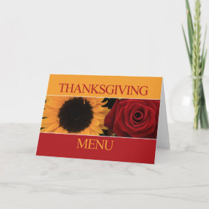 Carte Menu Thanksgiving
