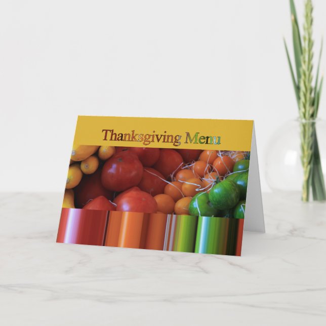 Carte Menu Thanksgiving (Devant)