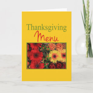 Carte Menu Thanksgiving