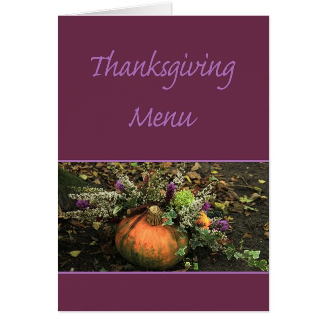 Carte Menu Thanksgiving (Devant)