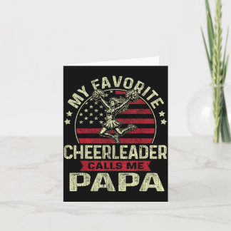 Carte Menueuse de pom-pom girls préférée appelle Papa Ch