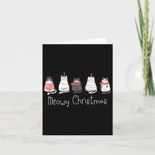 Carte Meowa Catmas Chat Noël Cute Chats Lover Père Noël 