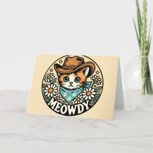 Carte Meowboy Cowboy Kitty Chat