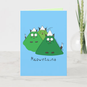 Carte Meownships - Funny Cat Mountain Pun Card