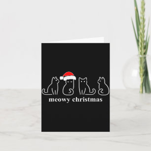 Carte Meowy Catmas Chat Noël Mignon Chatons Chats Père N