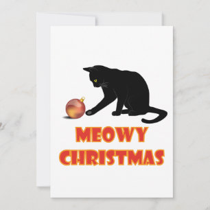 Carte Meowy Christmas Funny Chat