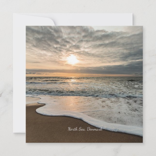Carte Mer du Nord, Danemark coucher de soleil pittoresqu (Devant)
