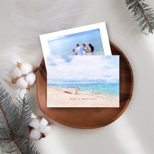 Carte Mer Et Salutations Plage Bateau De Pêche Bateau (Créateur téléchargé)