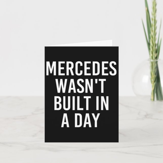 Carte Mercedes n'a pas été construit dans un jour drôle  (Devant)