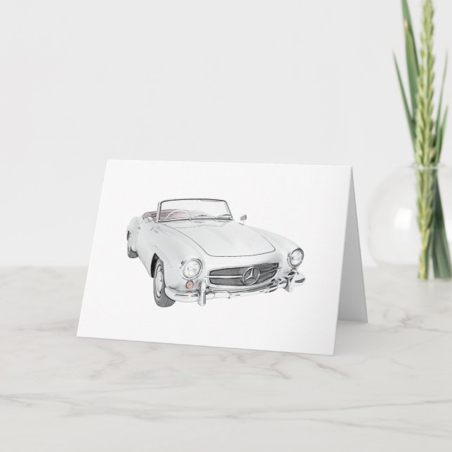 Carte Mercedes noires et blanches convertibles (Devant)