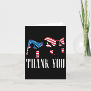 Carte Merci à notre drapeau patriotique soldat d'Amériqu