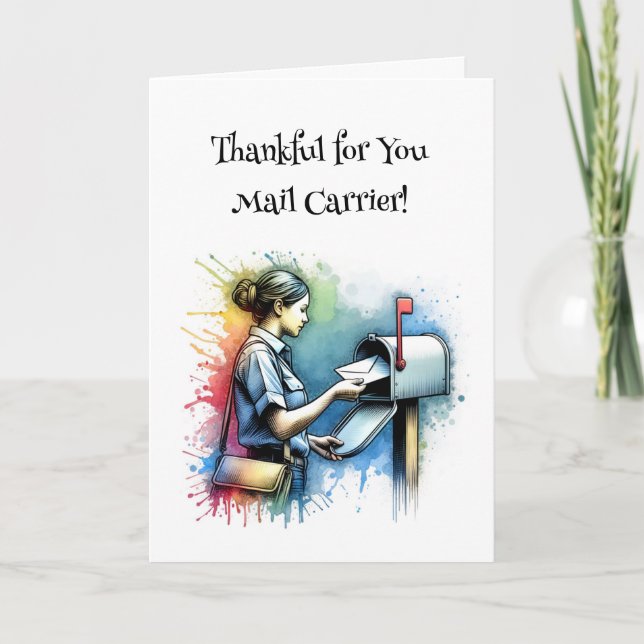 Carte Merci à votre transporteur de courrier (Devant)