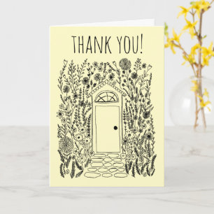Carte MERCI Accueil Sweet Home Porte de jardin sur mesur