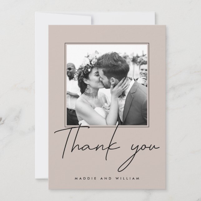 Carte MERCI Ajouter vos photos (Devant)