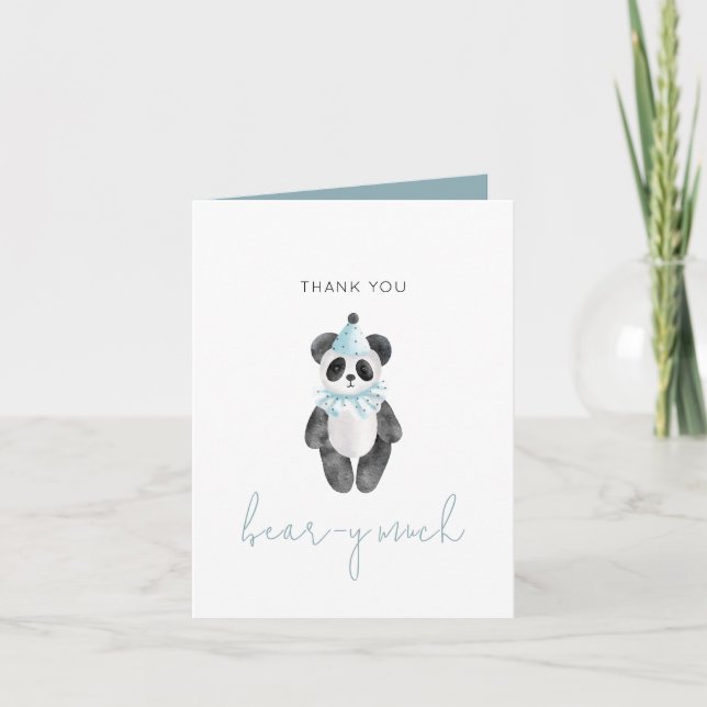 Carte Merci Beary Much Ourson Panda (Devant)