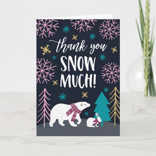 Carte Merci Beaucoup de Neige | Pays Merveilleux d'Hiver (Devant)