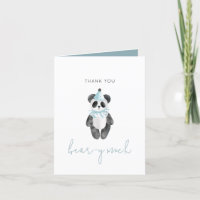 Carte Merci beaucoup ours panda