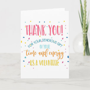Carte Merci bénévole