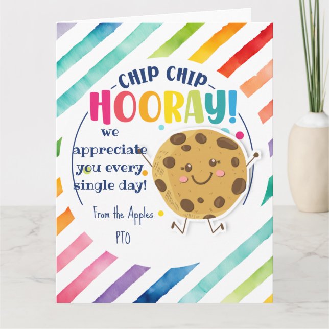 Carte Merci biscuit cadeau de faveur vous êtes le meille (Devant)