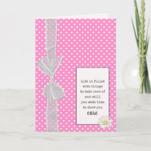 Carte Merci Bow sur Pois