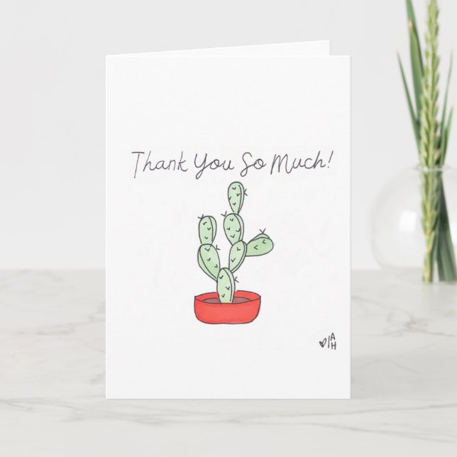 Carte Merci Cactus 5 (Devant)